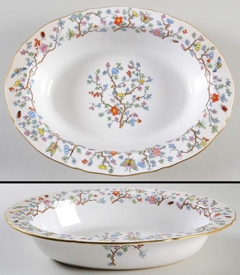 Shanghai 11" Oval Vegetable Bowl by Spode-1