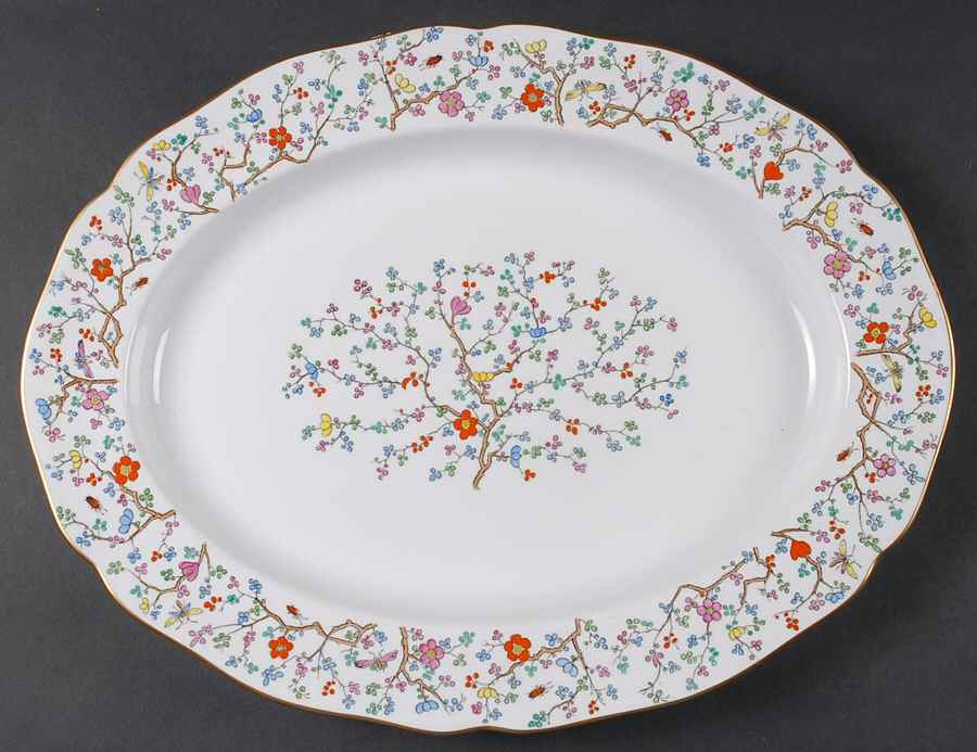 Shanghai 16" Oval Serving Platter by Spode-1