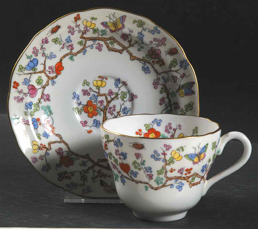 Shanghai Footed Cup & Saucer Set by Spode-1