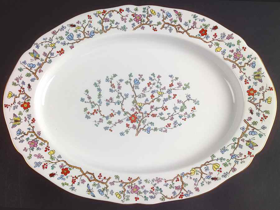 Shanghai 14" Oval Serving Platter by Spode-1