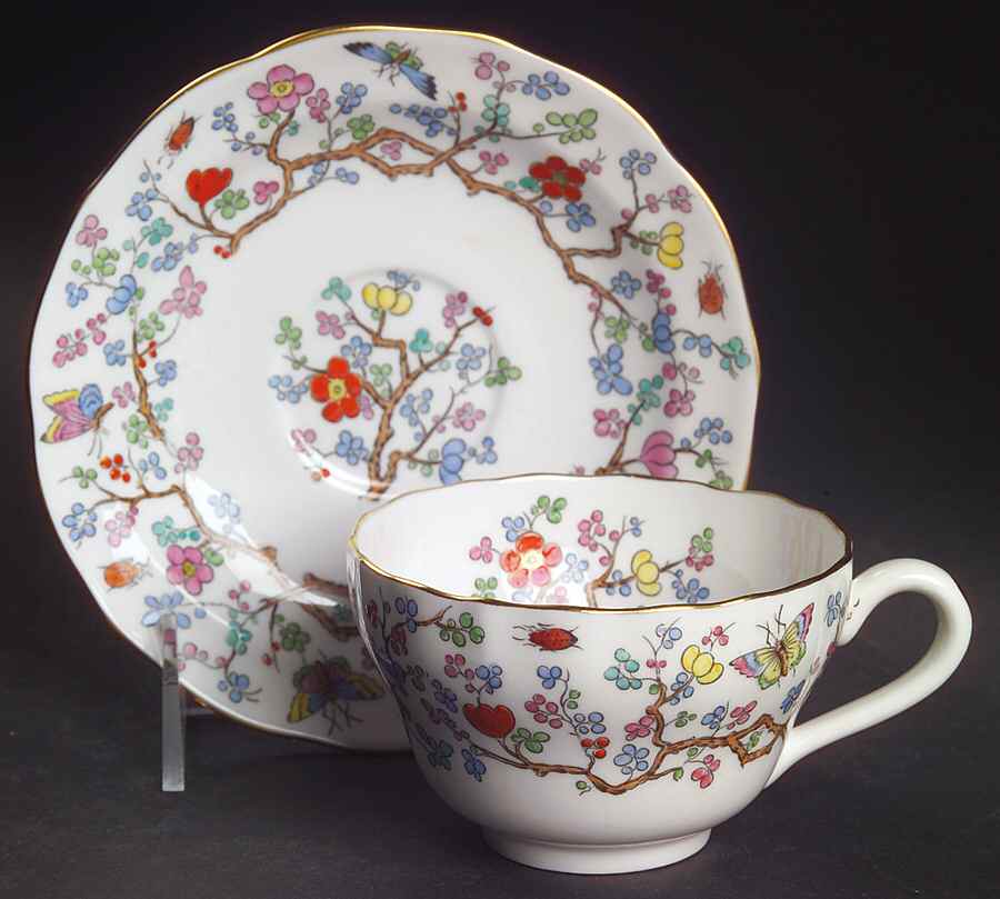 Shanghai Footed Cup & Saucer Set by Spode-1