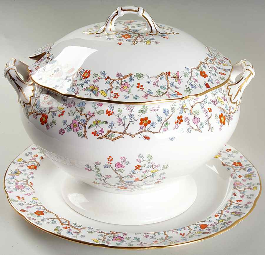 Shanghai Tureen & Lid w/Underplate by Spode-1