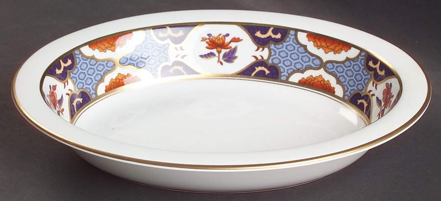 Shima Border 9" Oval Vegetable Bowl by Spode-1