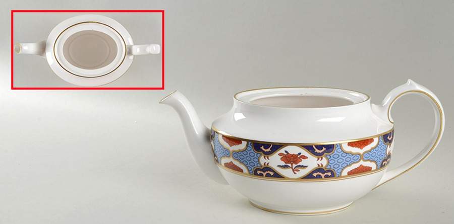 Shima Border Teapot No Lid by Spode-1