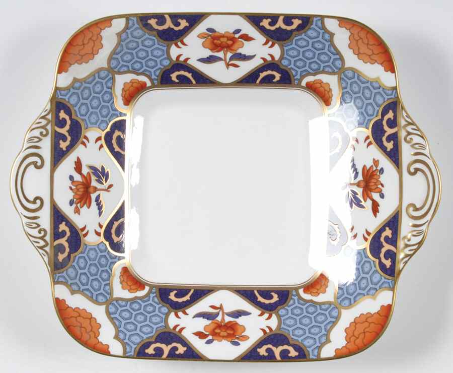Shima Border Square Handled Cake Plate by Spode-1