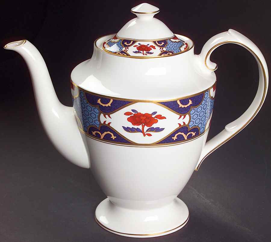 Shima Border Coffee Pot & Lid by Spode-1