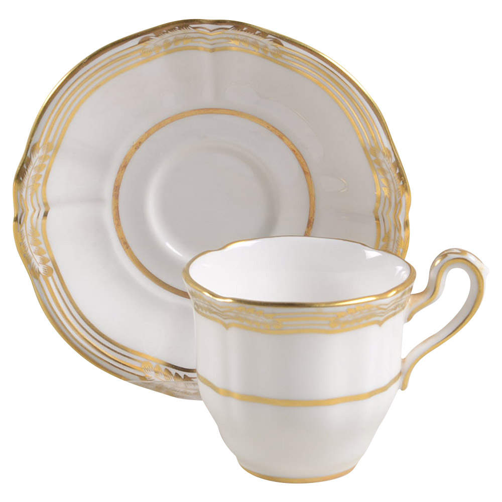 Sheffield Flat Demitasse Cup & Saucer Set by Spode-1