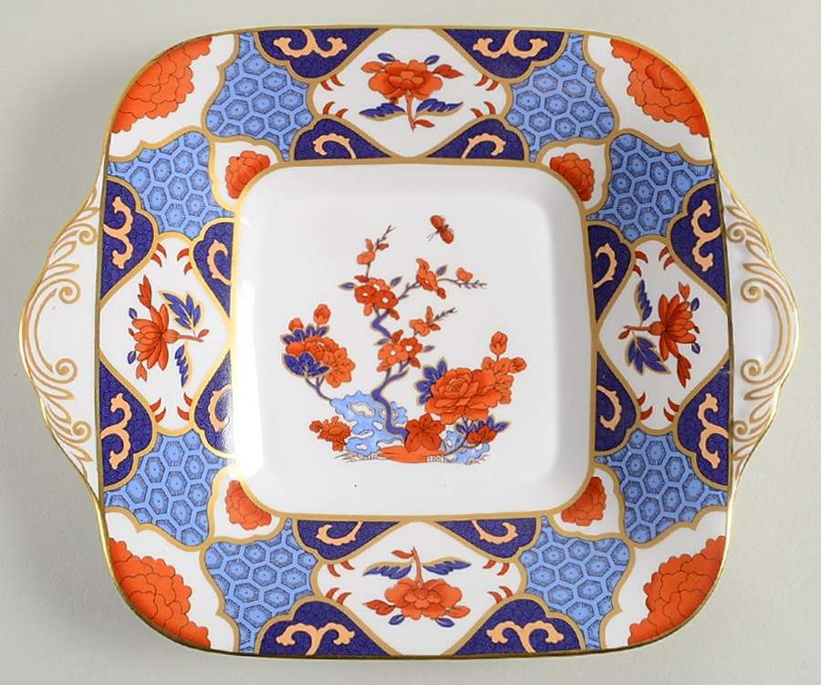 Shima Square Handled Cake Plate by Spode-1