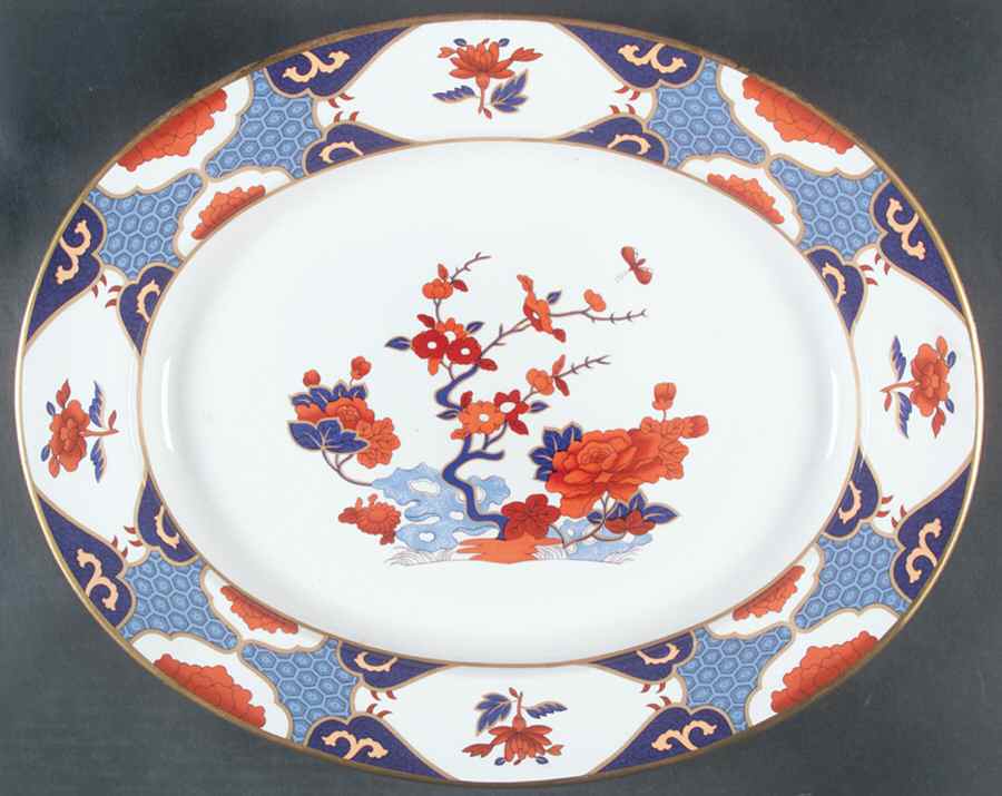 Shima 16" Oval Serving Platter by Spode-1