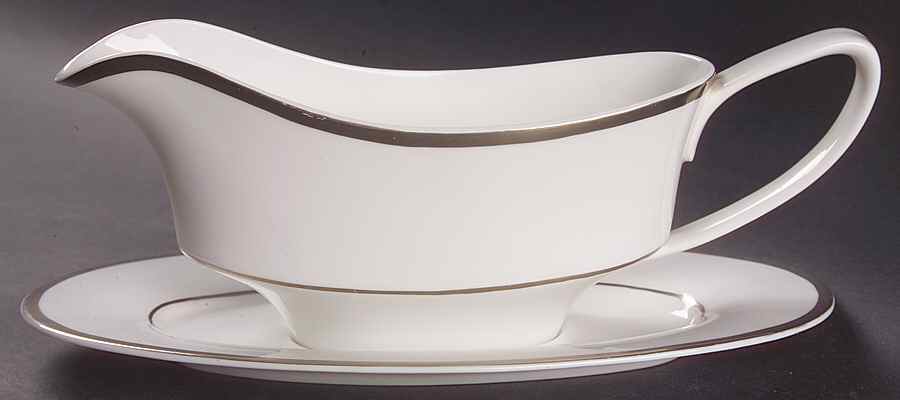 Silver Eternity Gravy Boat & Underplate by Spode-1