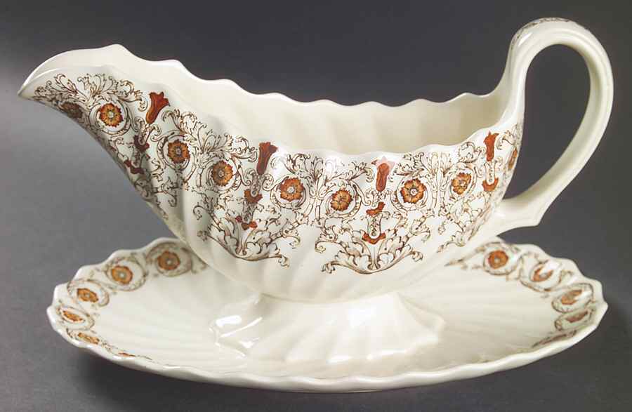 Sorrento Gravy Boat with Attached Underplate by Spode-1