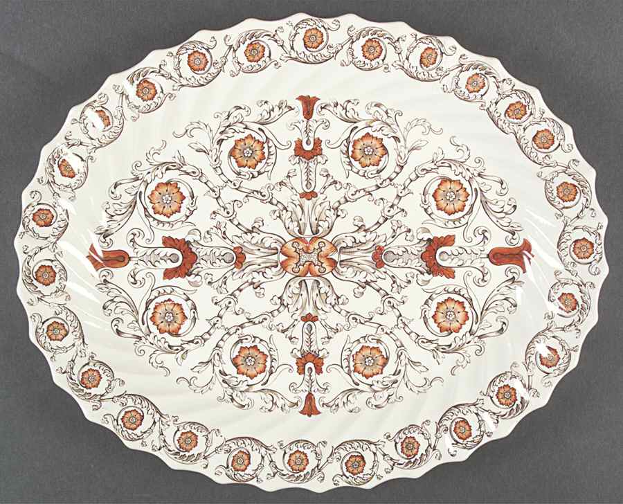 Sorrento 17" Oval Serving Platter by Spode-1