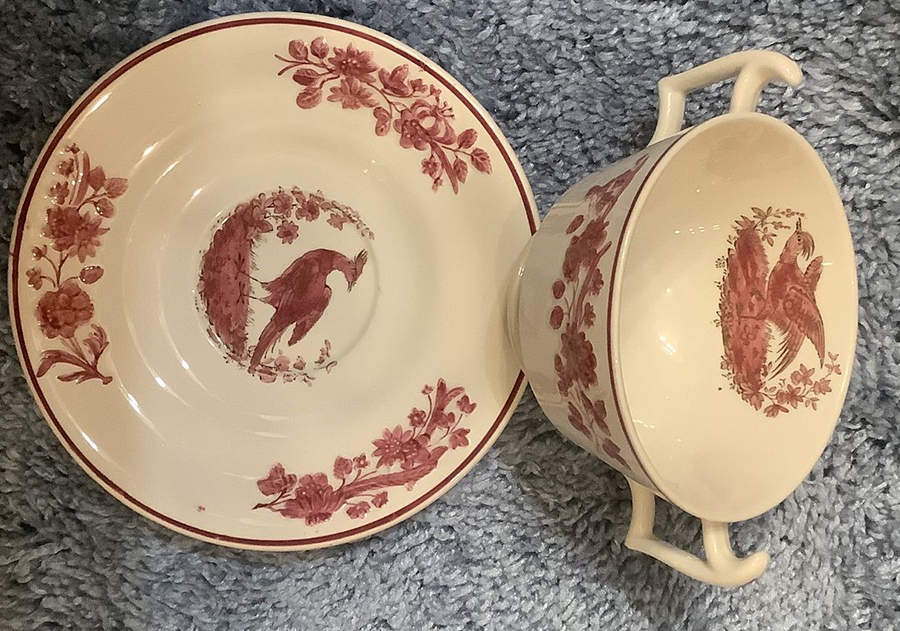 SP67 Footed Bouillon Cup & Saucer by Spode-1