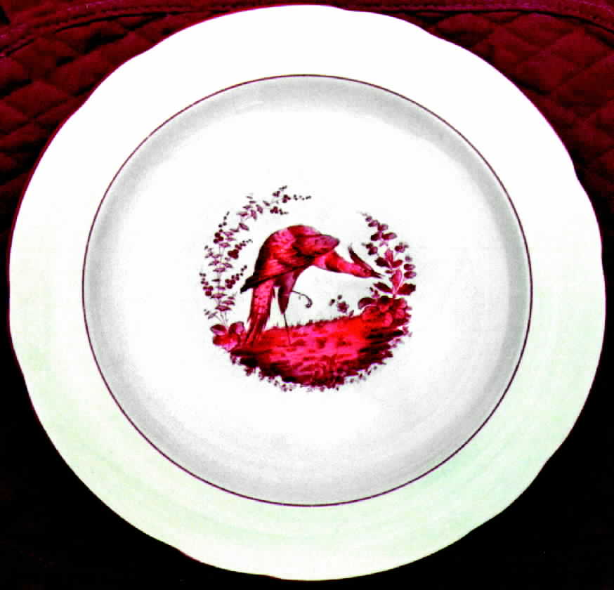Vienna Bird (Bird Center, Pink) Dinner Plate by Spode-1