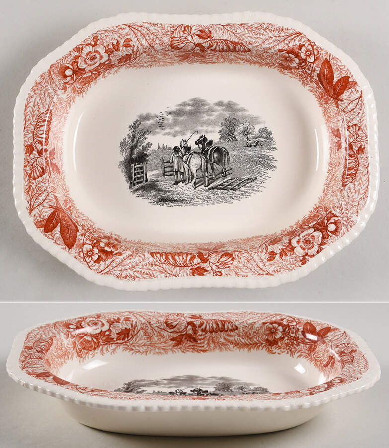 SP8 10" Oval Vegetable Bowl by Spode-1