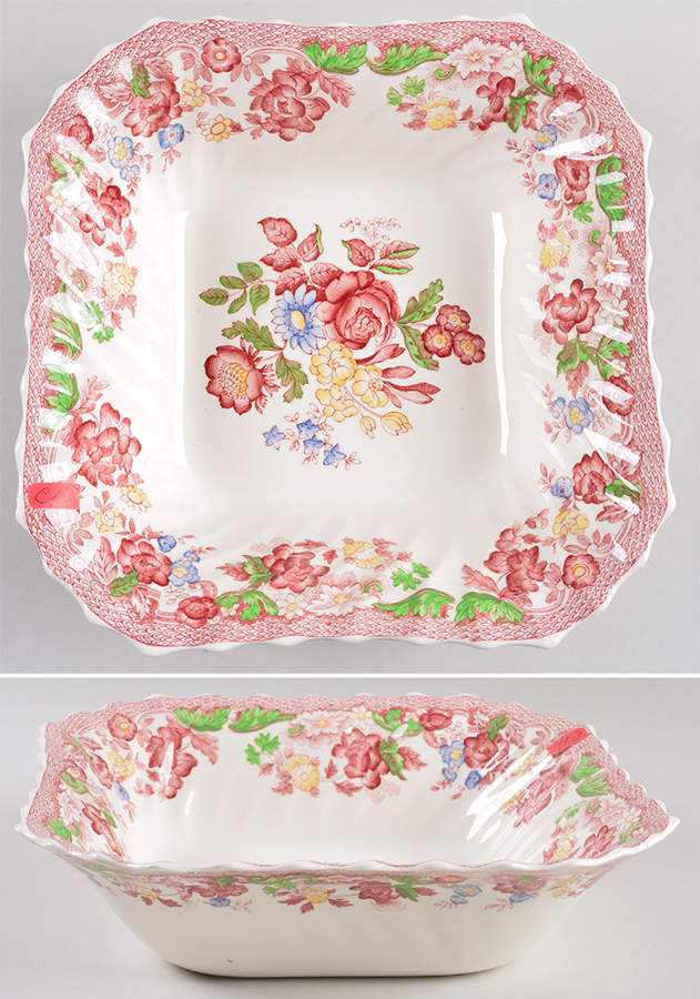 Spode's Bouquet 9" Square Vegetable Bowl by Spode-1