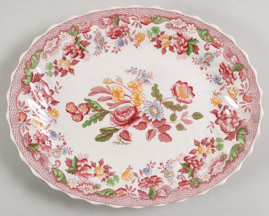 Spode's Bouquet 11" Oval Serving Platter by Spode-1