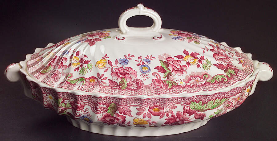 Spode's Bouquet Oval Covered Vegetable by Spode-1