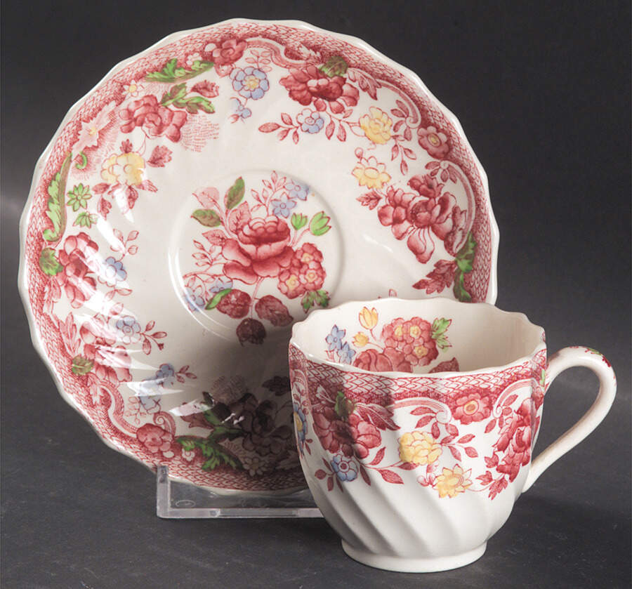 Spode's Bouquet Flat Demitasse Cup & Saucer Set by Spode-1