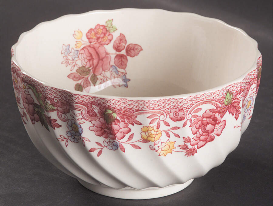 Spode's Bouquet Cranberry Bowl by Spode-1
