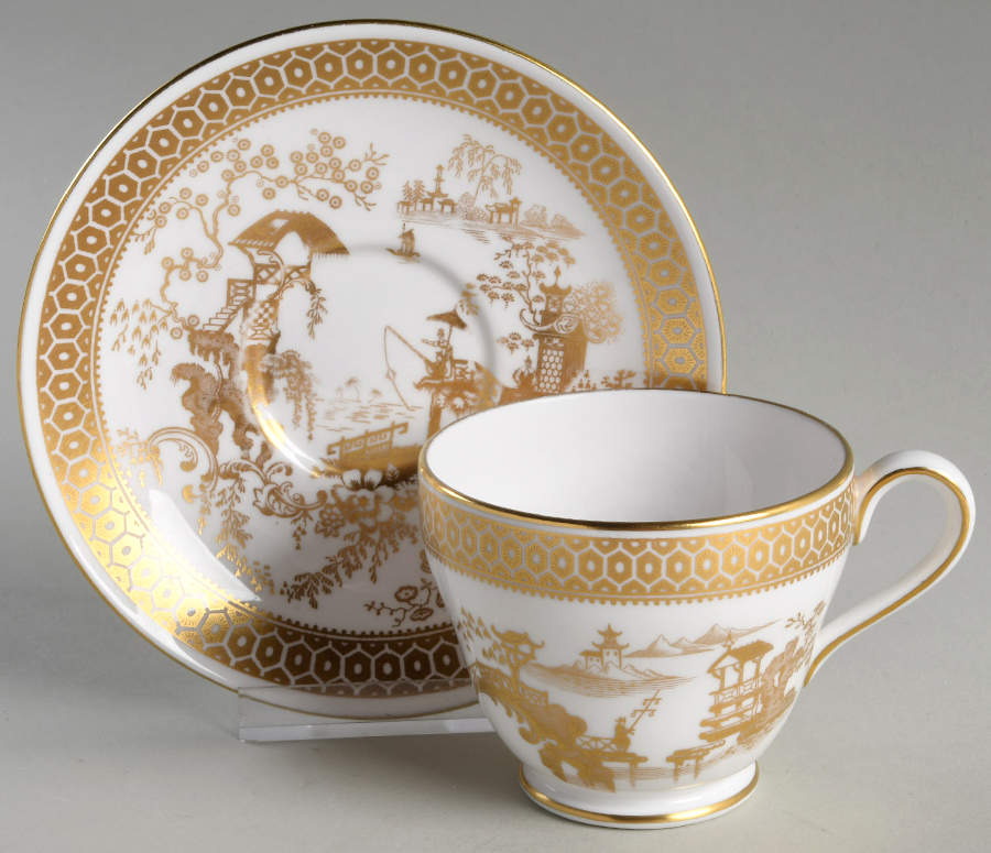 Spode's Garden Footed Cup & Saucer Set by Spode-1