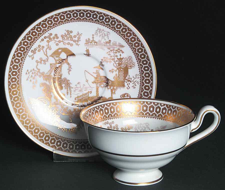Spode's Garden Footed Cup & Saucer Set by Spode-1