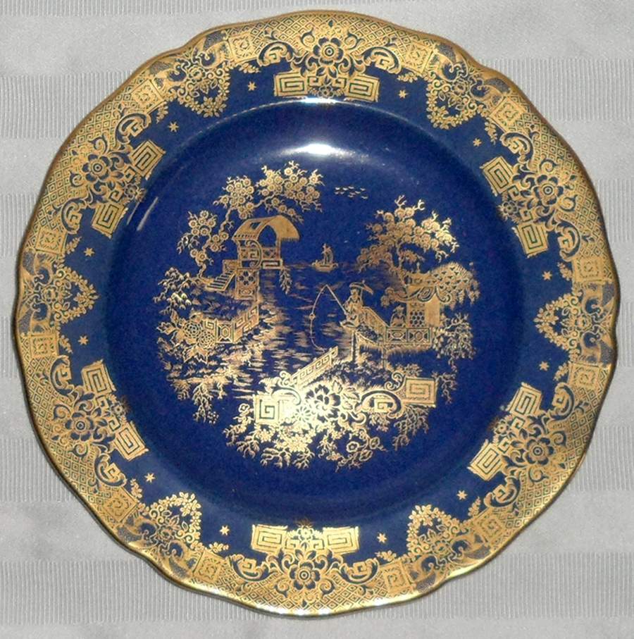 Spode's Garden Blue and Gold Salad Plate by Spode-1