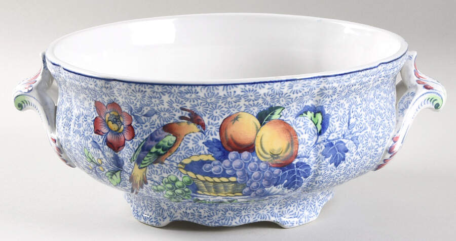 Spode's George III Blue Round Vegetable No Lid by Spode-1