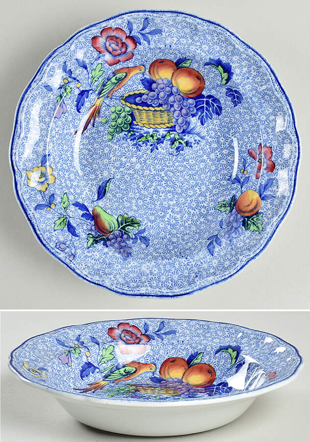 Spode's George III Blue Rim Soup Bowl by Spode-1