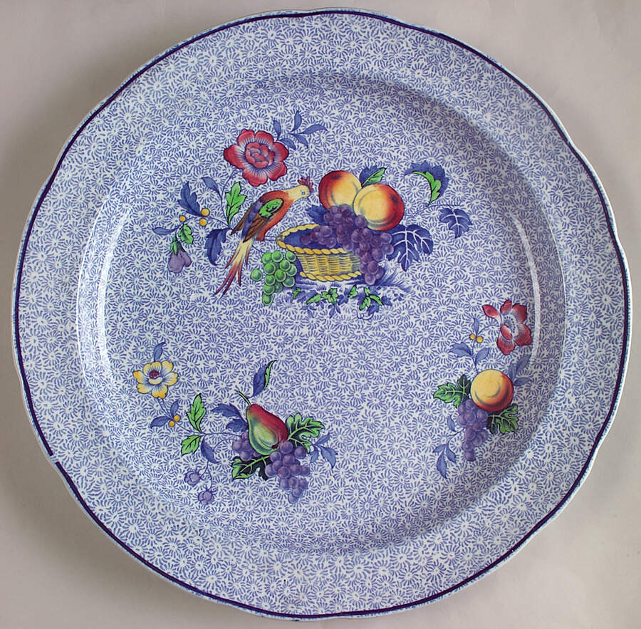 Spode's George III Blue 12" Chop Plate (Round Platter) by Spode-1