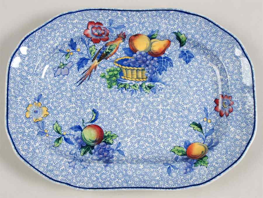 Spode's George III Blue 10" Oval Serving Platter by Spode-1