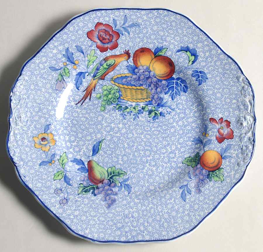 Spode's George III Blue Handled Cake Plate by Spode-1