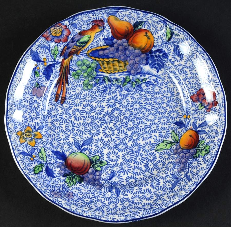Spode's George III Blue Bread & Butter Plate by Spode-1