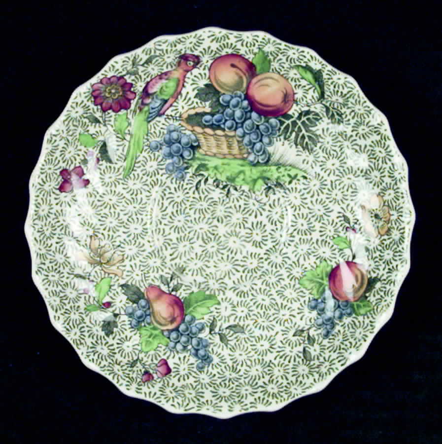 Spode's George III (Green, Swirl) Saucer by Spode-1