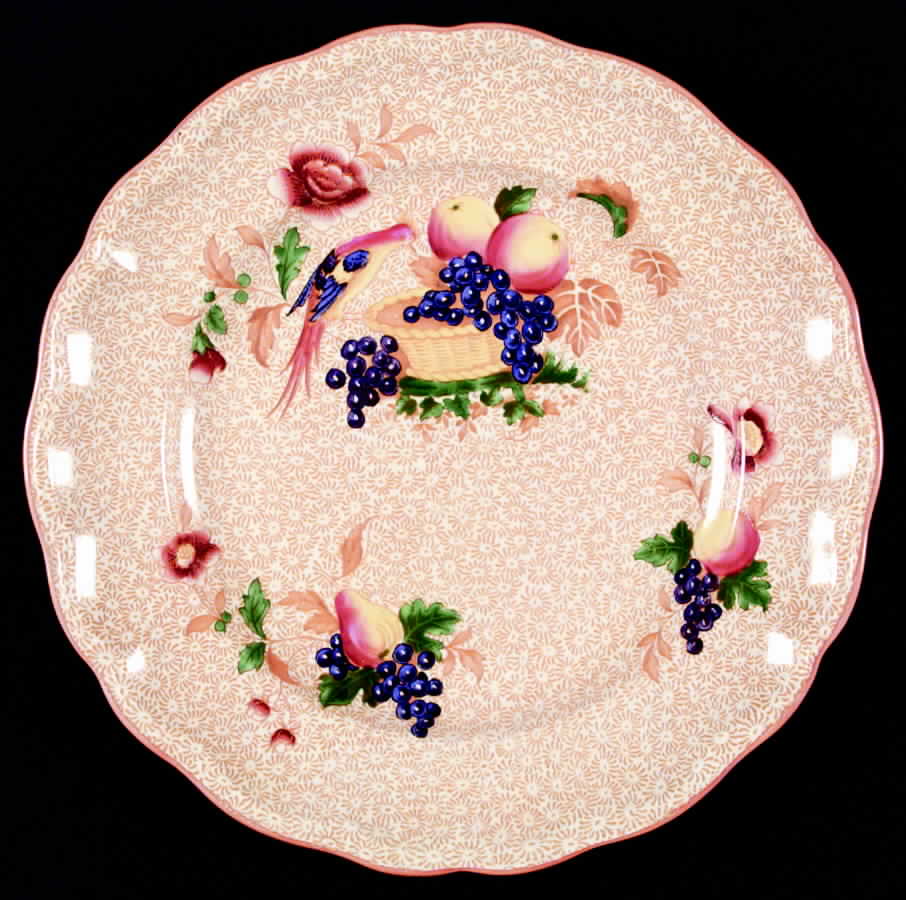 Spode's George III (Orange Background) Dinner Plate by Spode-1
