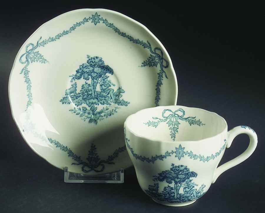 Spode's Peter Pan Flat Cup & Saucer Set by Spode-1