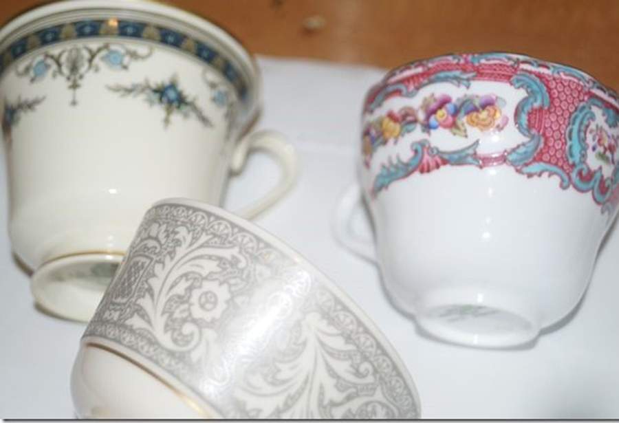 Spode's Queen Mary (Pink and Blue) Flat Cup by Spode-1