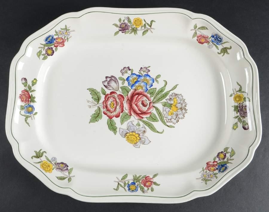 Springtime 16" Oval Serving Platter by Spode-1