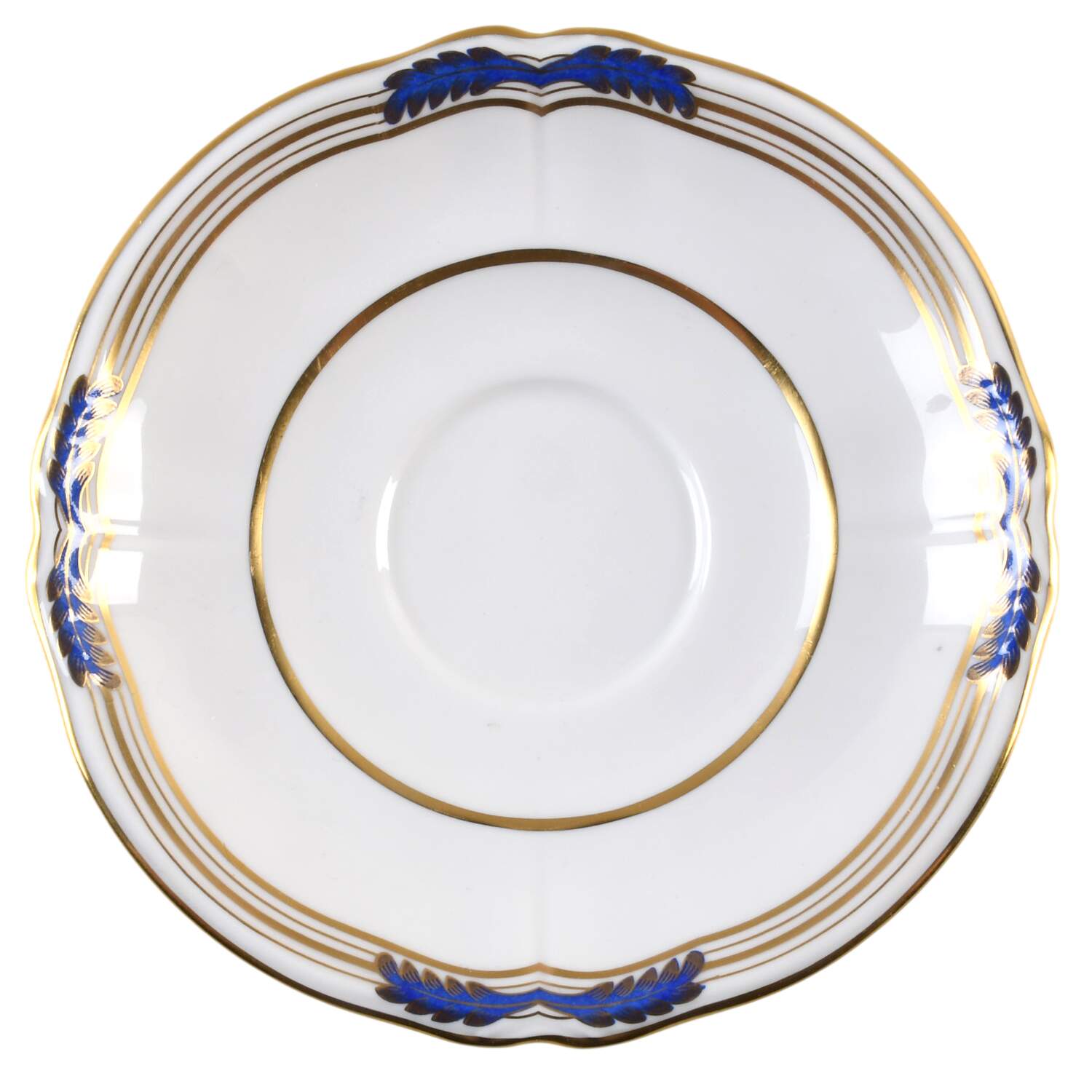 Stafford Blue Leaf Saucer by Spode-1