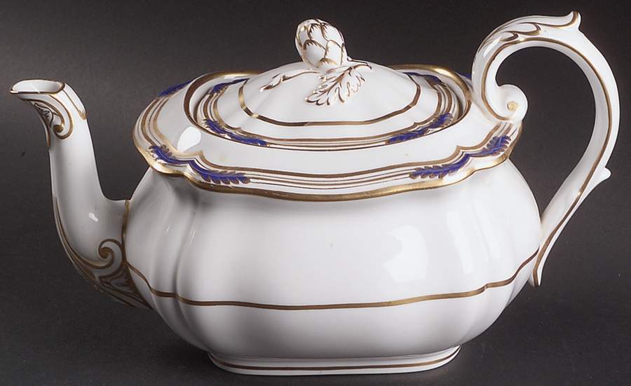 Stafford Blue Leaf Teapot & Lid by Spode-1