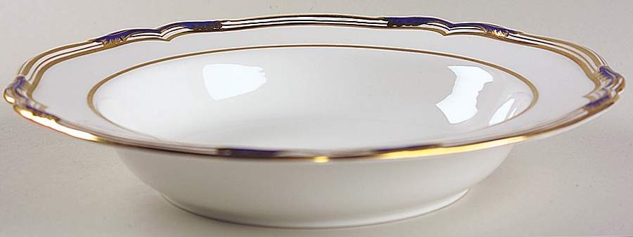 Stafford Blue Leaf Large Rim Soup Bowl by Spode-1