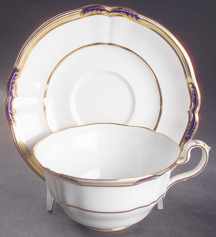 Stafford Blue Leaf Oversized Cup & Saucer Set by Spode-1