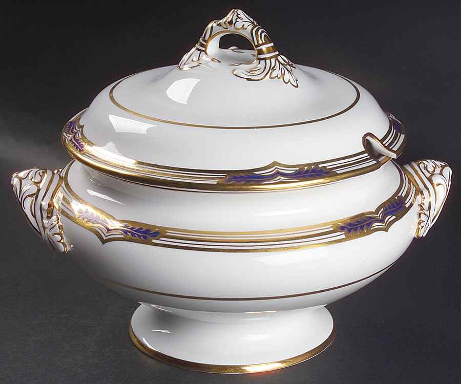 Stafford Blue Leaf Tureen &  Lid by Spode-1