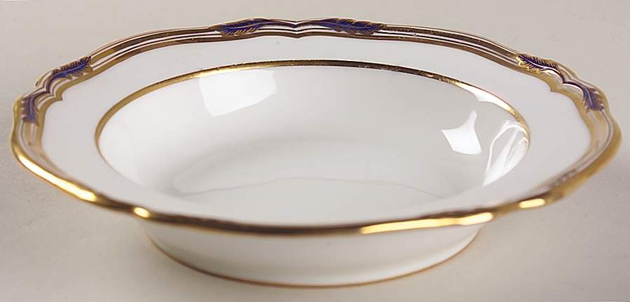 Stafford Blue Leaf Rim Fruit/Dessert (Sauce) Bowl by Spode-1