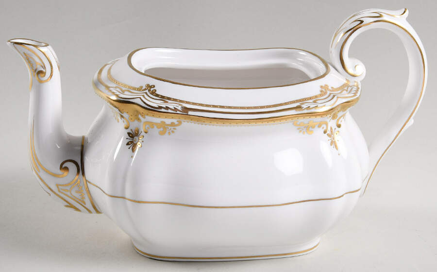 Stafford White Teapot No Lid by Spode-1