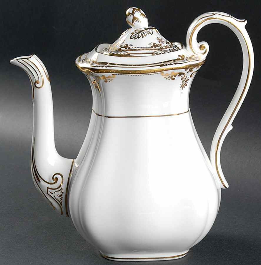 Stafford White Coffee Pot & Lid by Spode-1