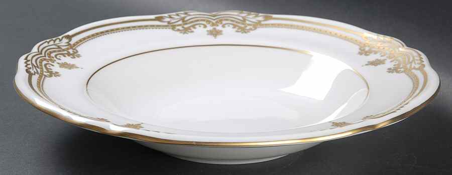 Stafford White Large Rim Soup Bowl by Spode-1
