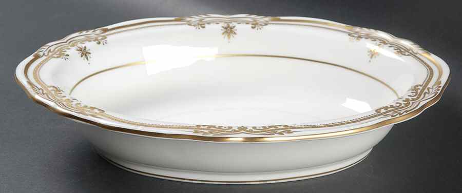 Stafford White 9" Oval Vegetable Bowl by Spode-1