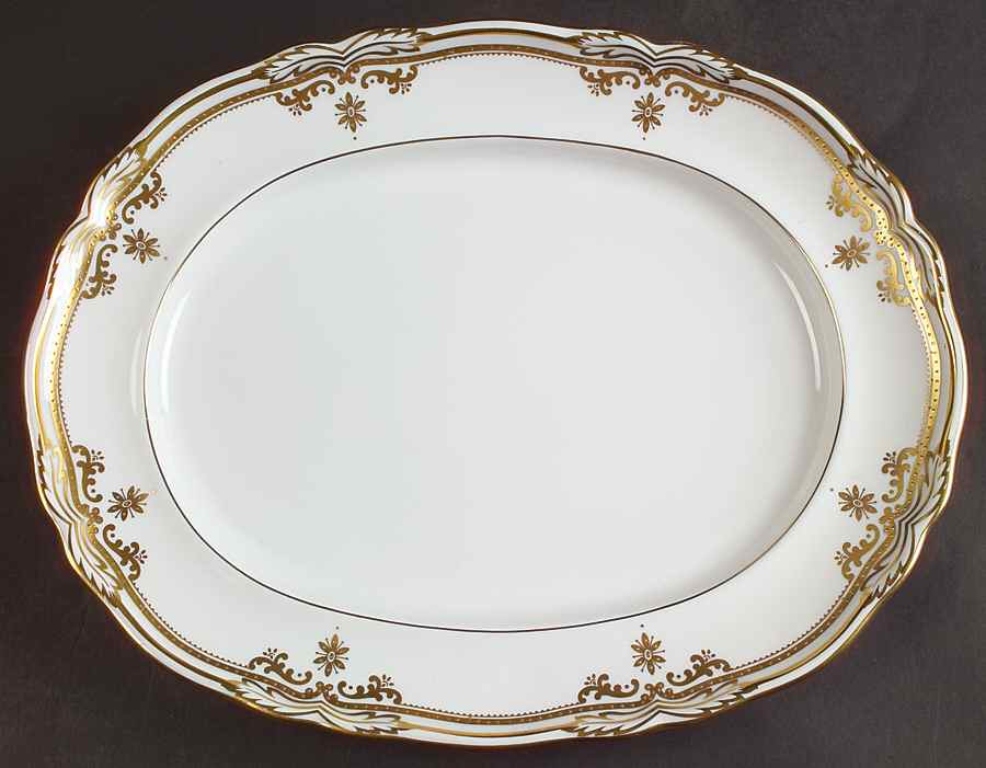 Stafford White 12" Oval Serving Platter by Spode-1