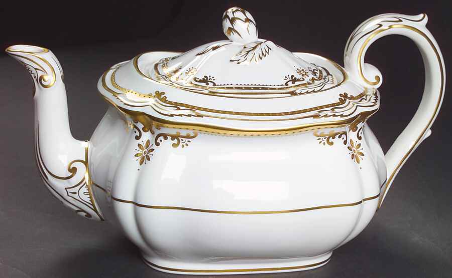Stafford White Teapot & Lid by Spode-1